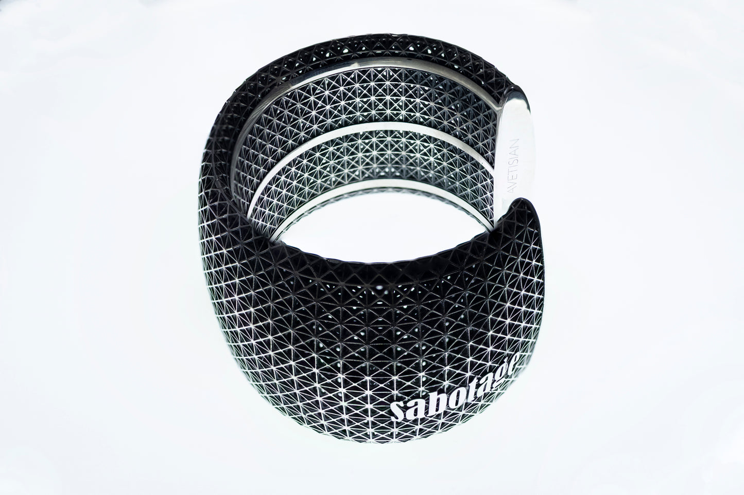 "Sabotage" silver cuff bracelet