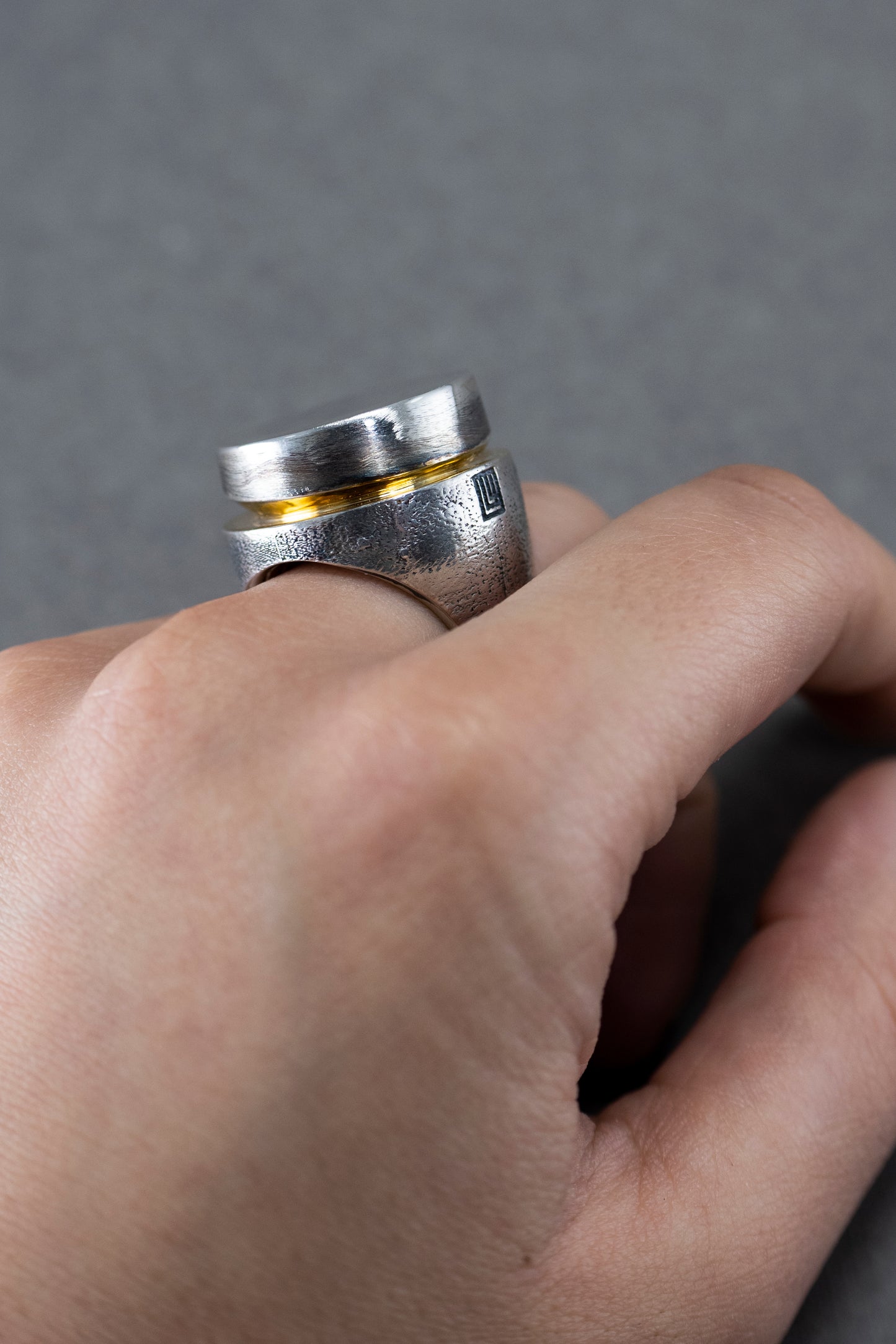Sun Eclips Silver Ring