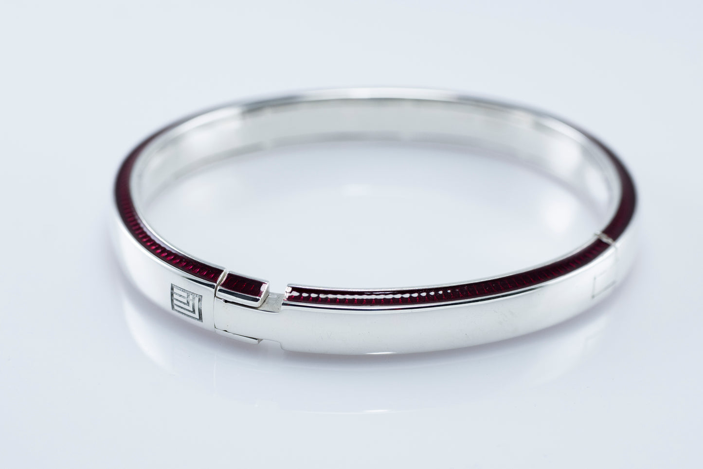 "Solar Eclipse" Bracelet with Rich Red Enamel