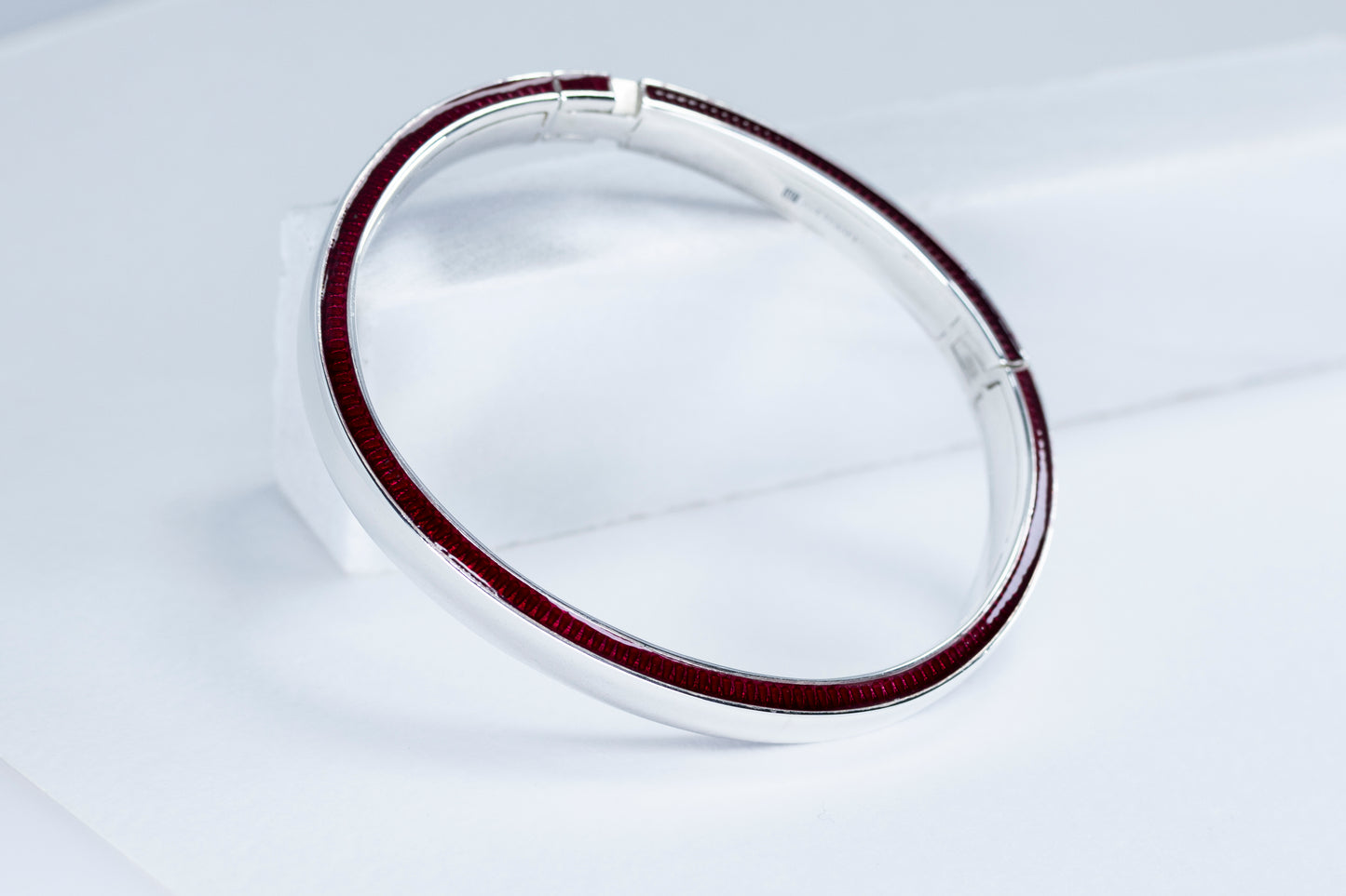 "Solar Eclipse" Bracelet with Rich Red Enamel
