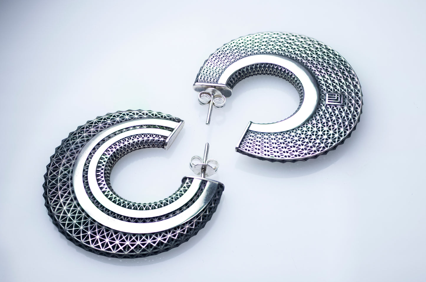 "Orbit" Silver Hoop Earrings