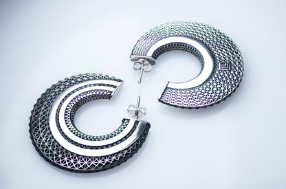 "Orbit" Silver Hoop Earrings