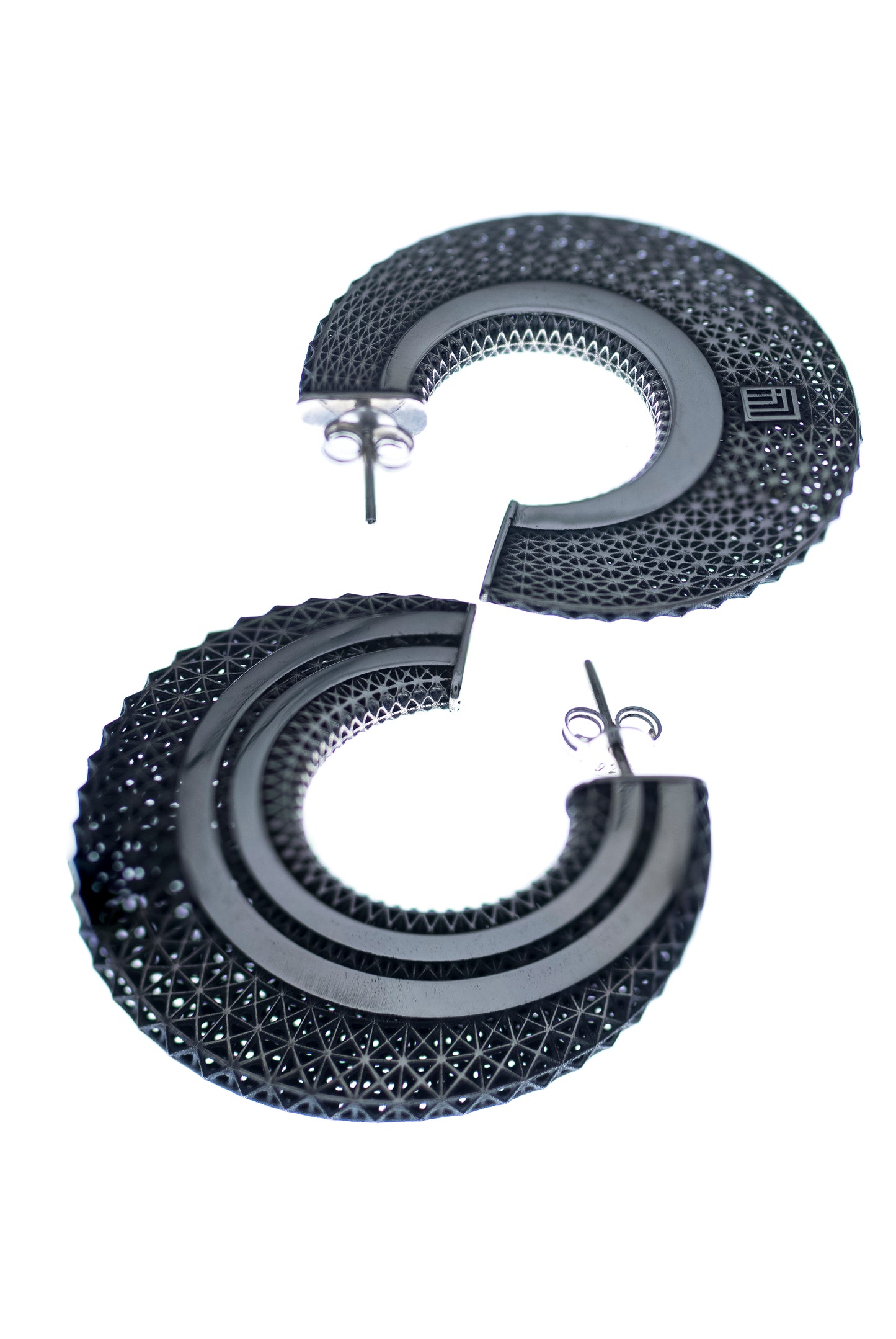 "Orbit" Silver Hoop Earrings