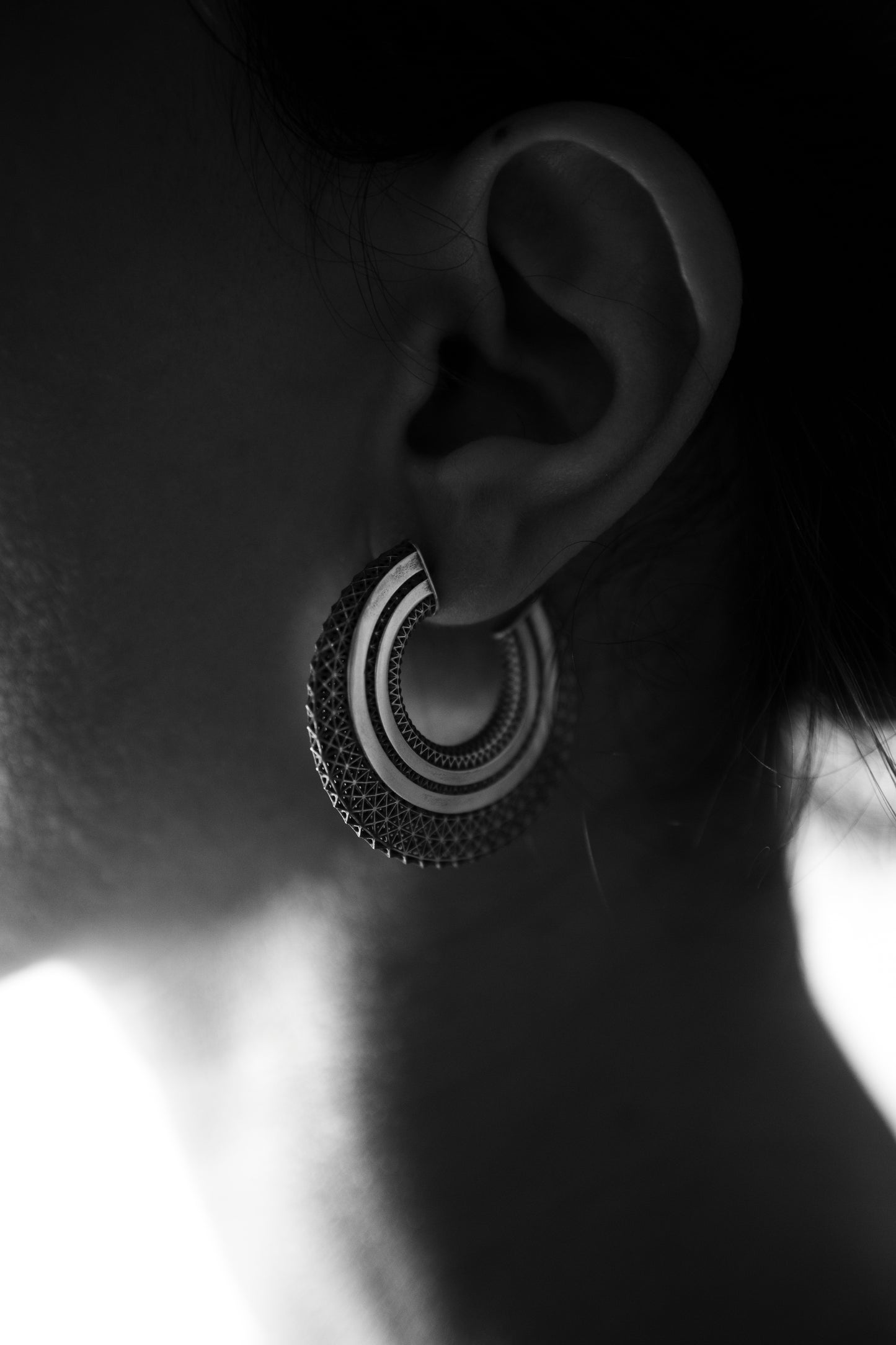 "Orbit" Silver Hoop Earrings