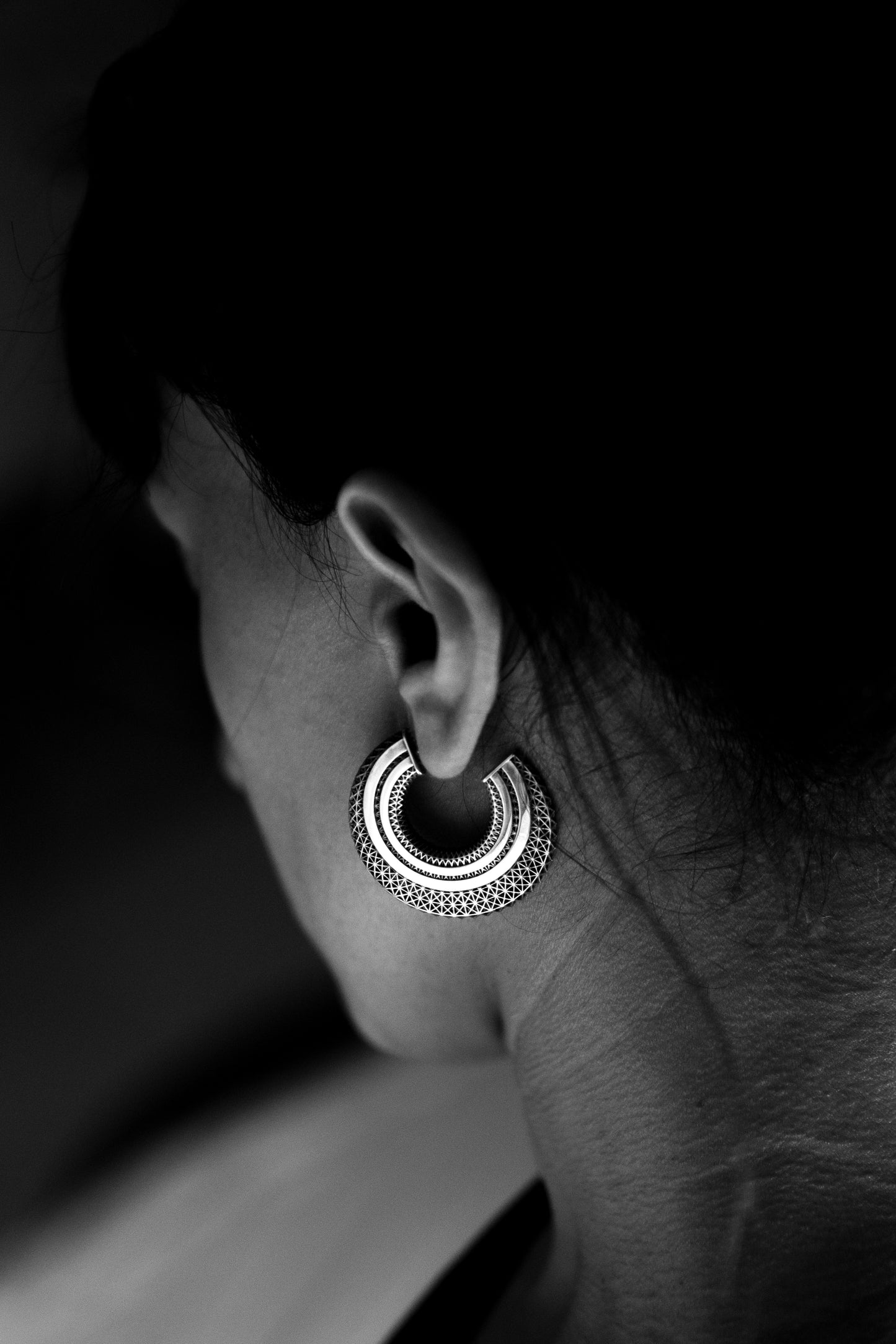 "Orbit" Silver Hoop Earrings
