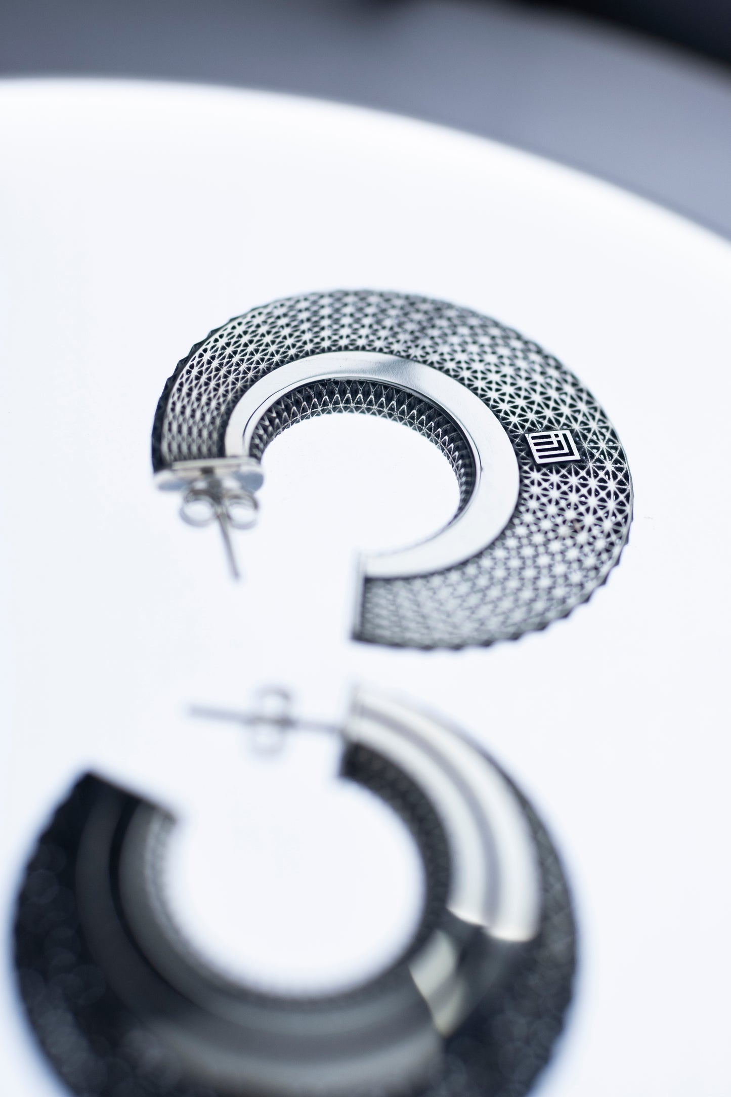"Orbit" Silver Hoop Earrings