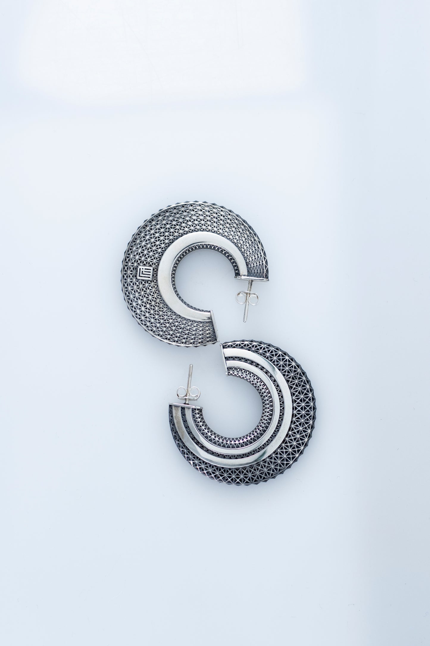 "Orbit" Silver Hoop Earrings